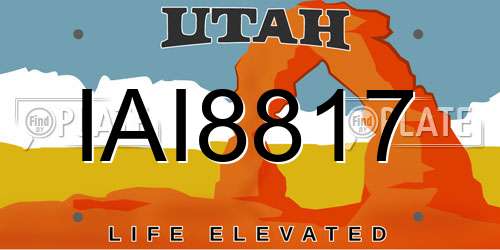 IAI8817 Utah License Plate