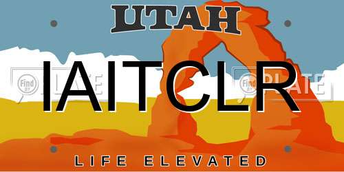IAITCLR Utah License Plate