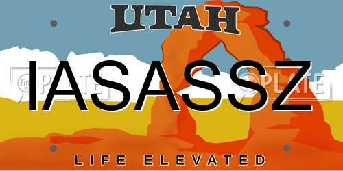 IASASSZ Utah License Plate