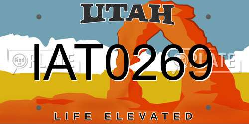 IAT0269 Utah License Plate
