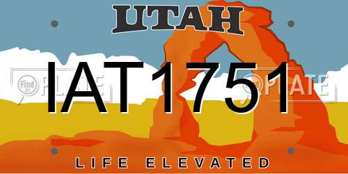 IAT1751 Utah License Plate