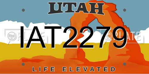 IAT2279 Utah License Plate