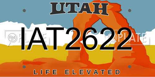 IAT2622 Utah License Plate