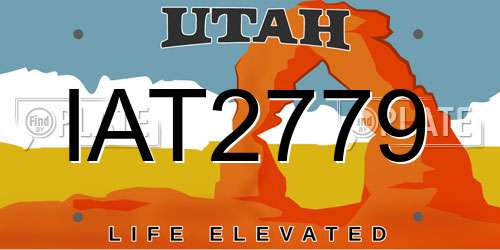 IAT2779 Utah License Plate