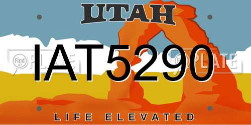 IAT5290 Utah License Plate