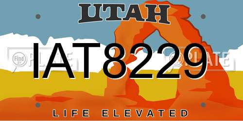 IAT8229 Utah License Plate