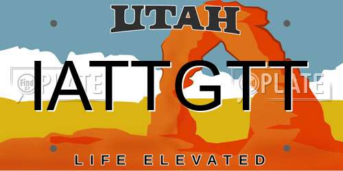 IATTGTT Utah License Plate