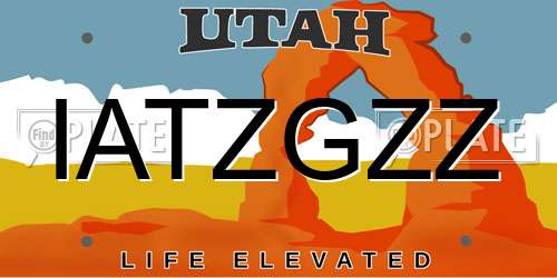 IATZGZZ Utah License Plate