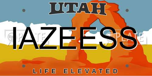 IAZEESS Utah License Plate