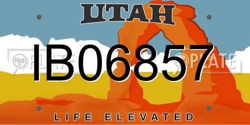 IB06857 Utah License Plate