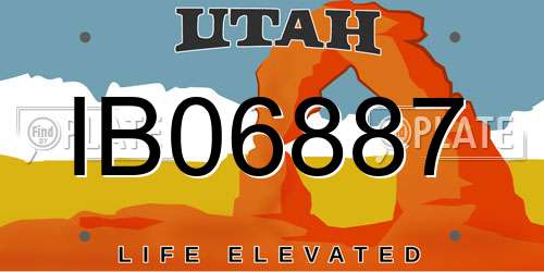 IB06887 Utah License Plate