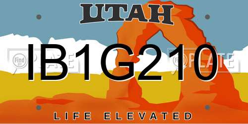 IB1G210 Utah License Plate