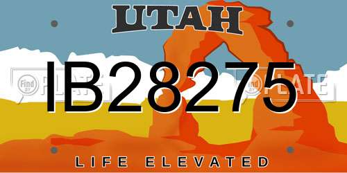 IB28275 Utah License Plate
