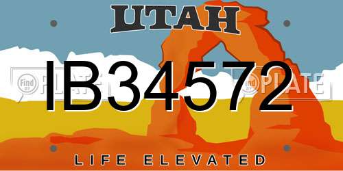 IB34572 Utah License Plate