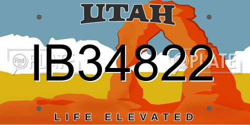 IB34822 Utah License Plate