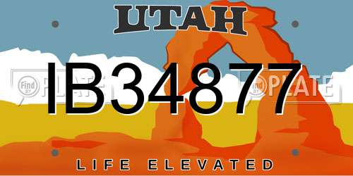 IB34877 Utah License Plate
