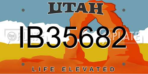 IB35682 Utah License Plate