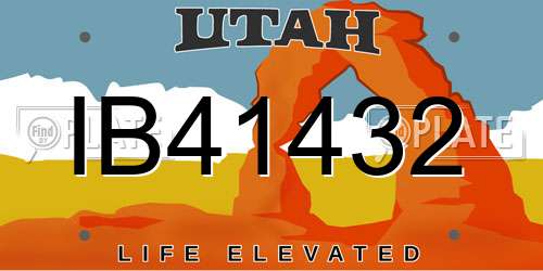 IB41432 Utah License Plate