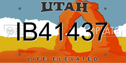 IB41437 Utah License Plate
