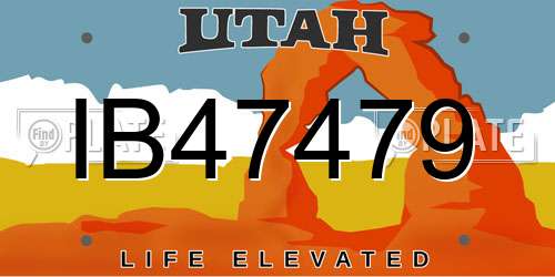 IB47479 Utah License Plate