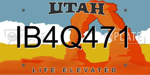 IB4Q471 Utah License Plate