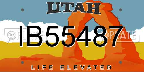 IB55487 Utah License Plate