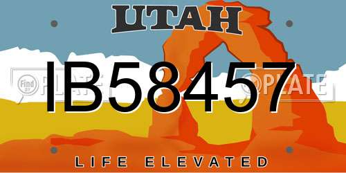 IB58457 Utah License Plate