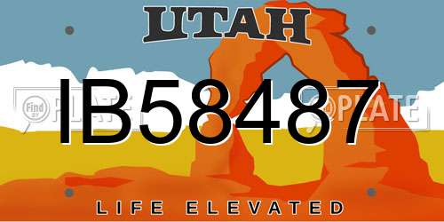 IB58487 Utah License Plate