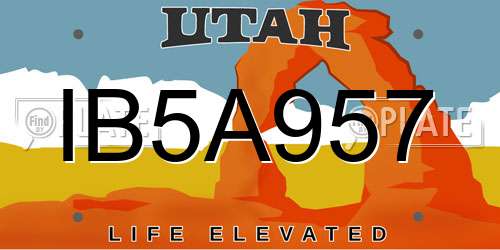 IB5A957 Utah License Plate