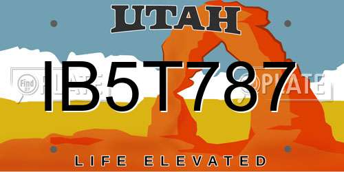 IB5T787 Utah License Plate