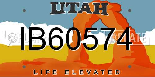 IB60574 Utah License Plate