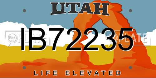 IB72235 Utah License Plate