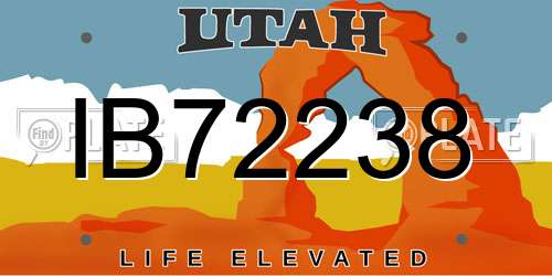 IB72238 Utah License Plate