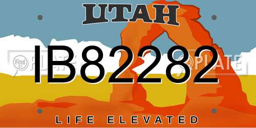 IB82282 Utah License Plate