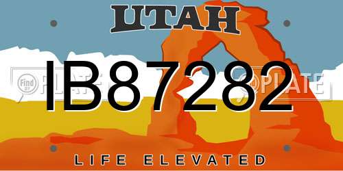 IB87282 Utah License Plate