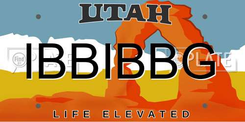 IBBIBBG Utah License Plate