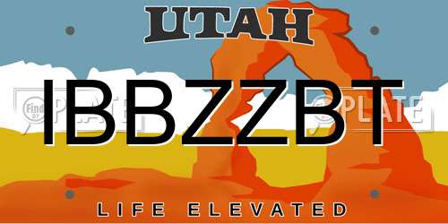 IBBZZBT Utah License Plate