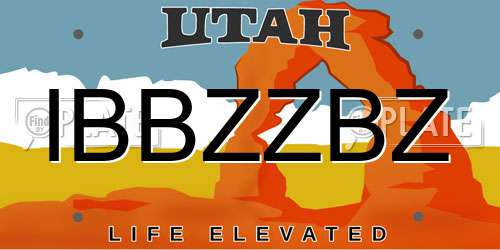 IBBZZBZ Utah License Plate