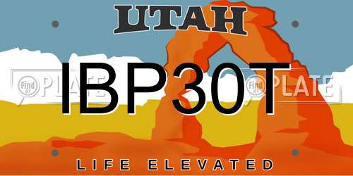 IBP30T Utah License Plate
