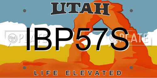 IBP57S Utah License Plate