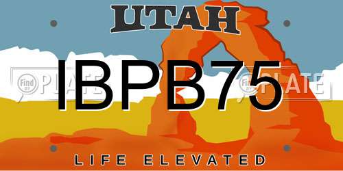 IBPB75 Utah License Plate