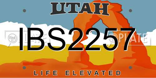 IBS2257 Utah License Plate