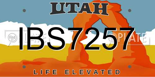 IBS7257 Utah License Plate