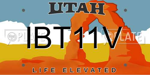 IBT11V Utah License Plate