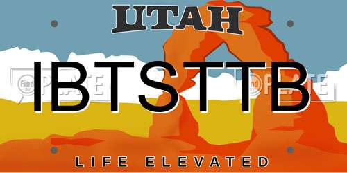 IBTSTTB Utah License Plate