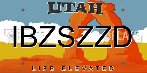 IBZSZZD Utah License Plate