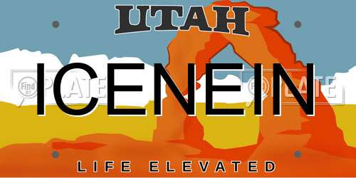 ICENEIN Utah License Plate