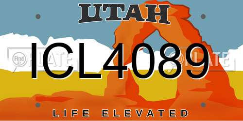 ICL4089 Utah License Plate