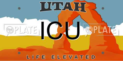 ICU Utah License Plate