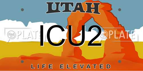 ICU2 Utah License Plate